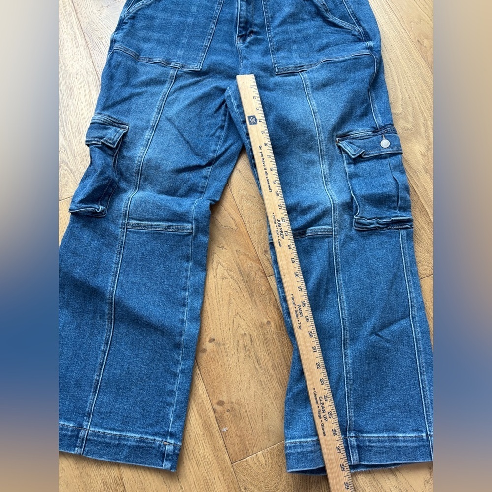 Judy Blue high waist wide leg cargo jeans 18 - Picture 3 of 8